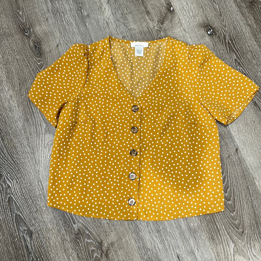 Urban Romantics yellow dot blouse